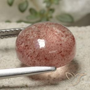 Cuarzo fresa Rosado claro natural de 5.44 ct, Redondo, Translúcido