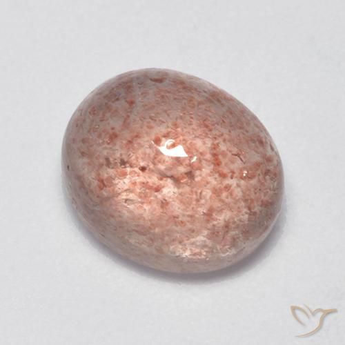 Cuarzo fresa Rosado terroso natural de 4.29 ct, Ovalada, Translúcido