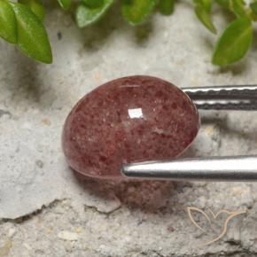 Cuarzo fresa Rosa rosado natural de 3.50 ct, Ovalada, Translúcido
