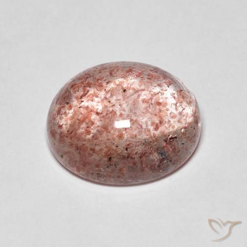 Cuarzo fresa Rosado claro natural de 4.37 ct, Ovalada, Translúcido