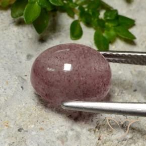 Cuarzo fresa Rosa rosado natural de 5.04 ct, Ovalada, Translúcido