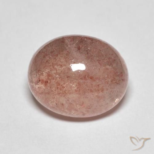 4.84ct Natural Rosado pomelo cuarzo fresa, Ovalada, Translúcido