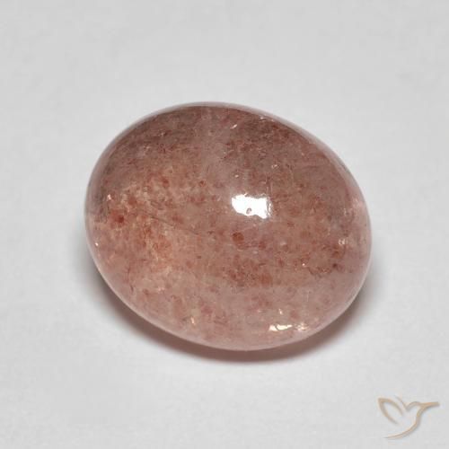 Cuarzo fresa Rosado pomelo natural de 4.84 ct, Ovalada, Translúcido