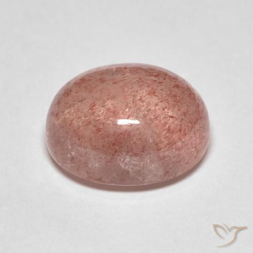 Cuarzo fresa Rosado pomelo natural de 4.84 ct, Ovalada, Translúcido