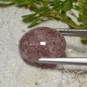 Cuarzo fresa Rosado palo de rosa intenso natural de 4.52 ct, Ovalada, Translúcido