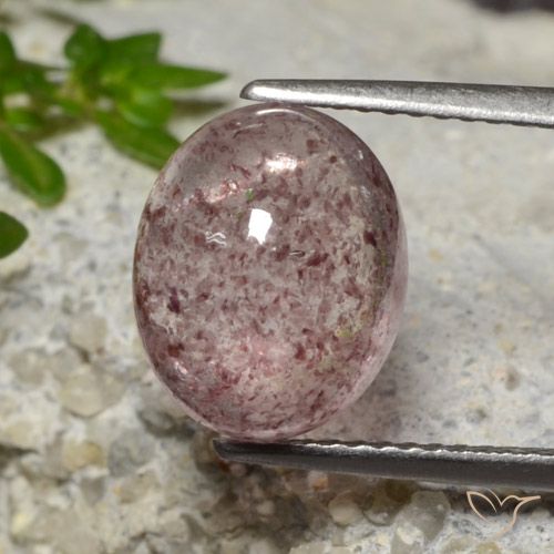 4.64ct Natural Rosado medio cuarzo fresa, Ovalada, Translúcido