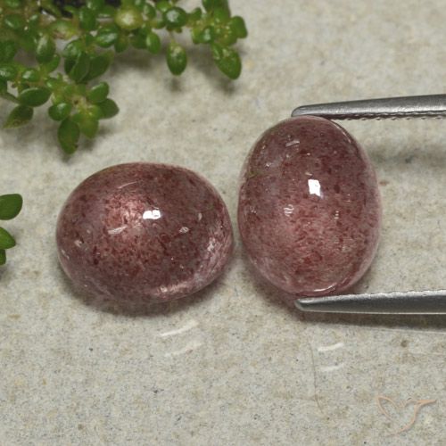 7.72ctw Natural Rosa oscuro cuarzo fresa, Ovalada, Translúcido