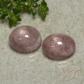 Gemas de Cuarzo fresa Rosado medio natural de 6.34 ct, Ovalada, Translúcido