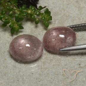 Gemas de Cuarzo fresa Rosado medio natural de 6.34 ct, Ovalada, Translúcido