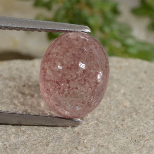 3.90ct Natural Tono rosado cuarzo fresa, Ovalada, Translúcido