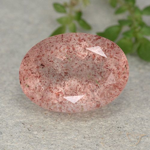 5.83ct Natural Rosa rosado cuarzo fresa, Ovalada, Translúcido
