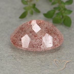 Cuarzo fresa Rosa rosado natural de 5.83 ct, Ovalada, Translúcido