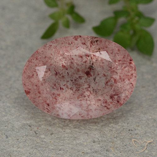 5.79ct Natural Rosa rosado cuarzo fresa, Ovalada, Translúcido