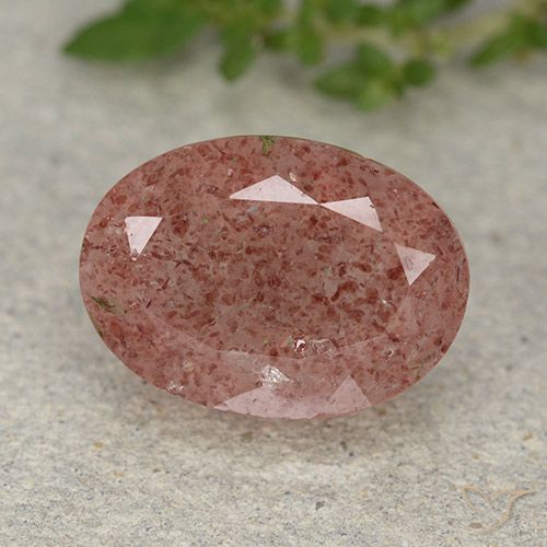 5.80ct Natural Rosado medio cuarzo fresa, Ovalada, Translúcido