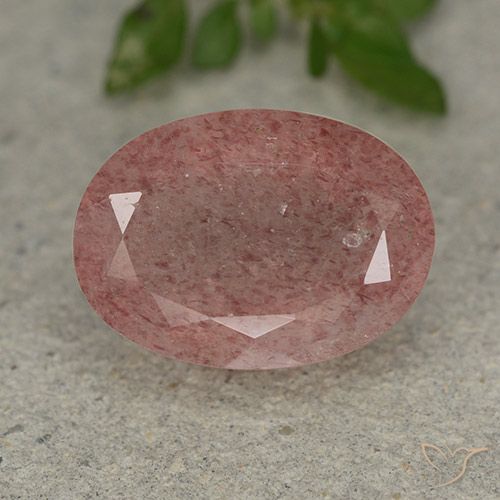 5.57ct Natural Rosa rosado Cuarzo fresa, Ovalada, Translúcido
