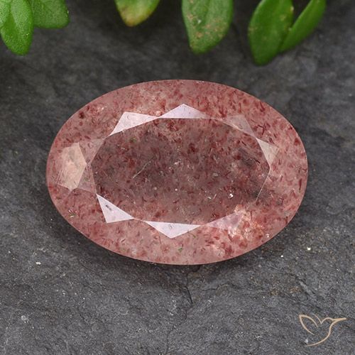 4.75ct Natural Rosado medio cuarzo fresa, Ovalada, Translúcido