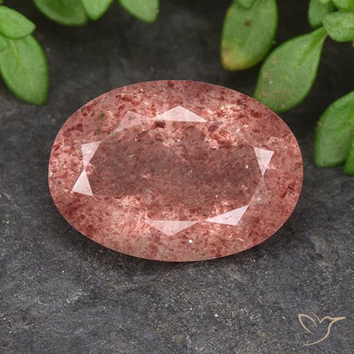 5.52ct Natural Rosado medio cuarzo fresa, Ovalada, Translúcido