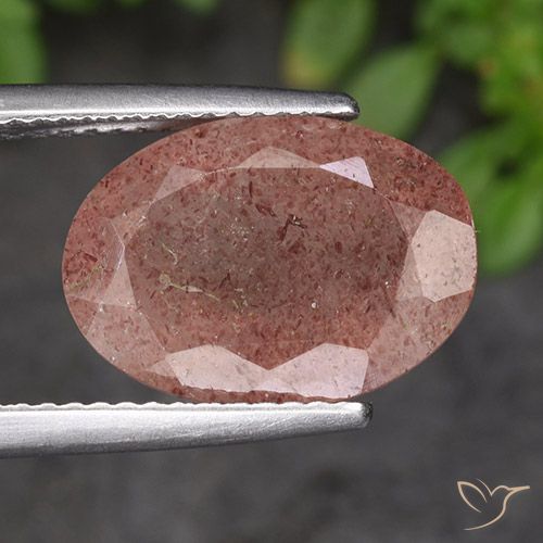 5.50ct Natural Rosado medio cuarzo fresa, Ovalada, Translúcido