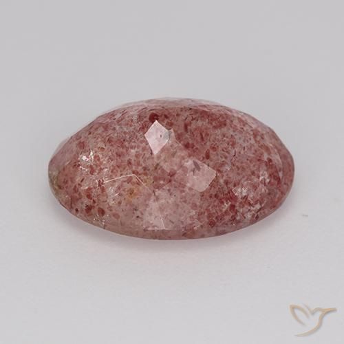 Cuarzo fresa Rosa rosado natural de 5.30 ct, Ovalada, Translúcido