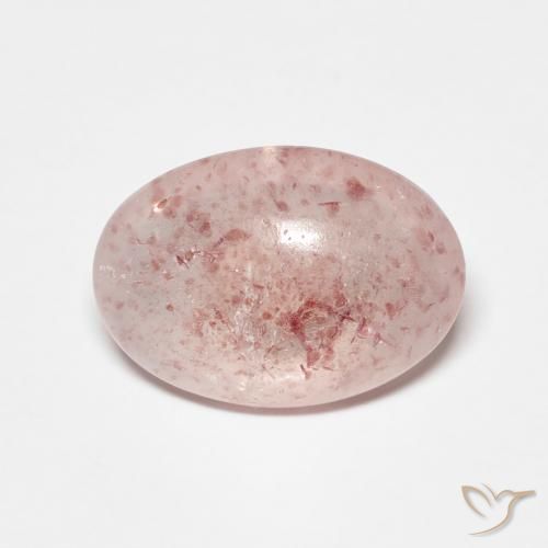 3.32ct Natural Rosado medio cuarzo fresa, Ovalada, Translúcido