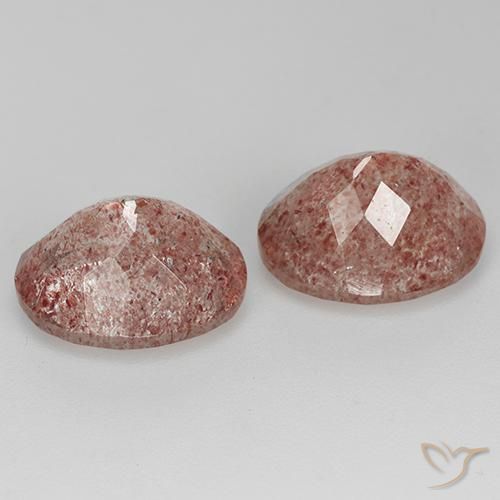 Gemas de Cuarzo fresa Rosado medio natural de 7.24 ct, Ovalada, Transparente