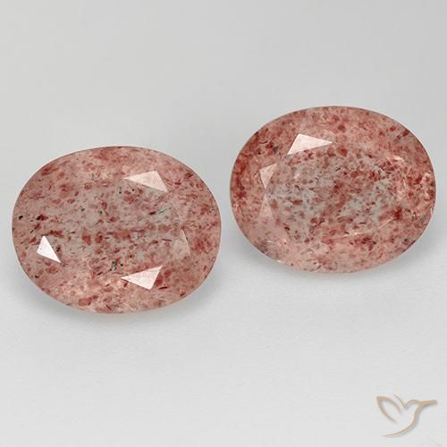 6.73ctw Natural Rosado medio cuarzo fresa, Ovalada, Transparente