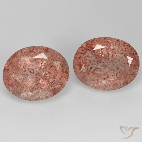 6.93ctw Natural Rosado medio cuarzo fresa, Ovalada, Transparente