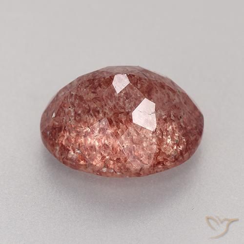 Cuarzo Fresa Rosado frambuesa natural de 3.89 ct, Corte Óvalo, Translúcido