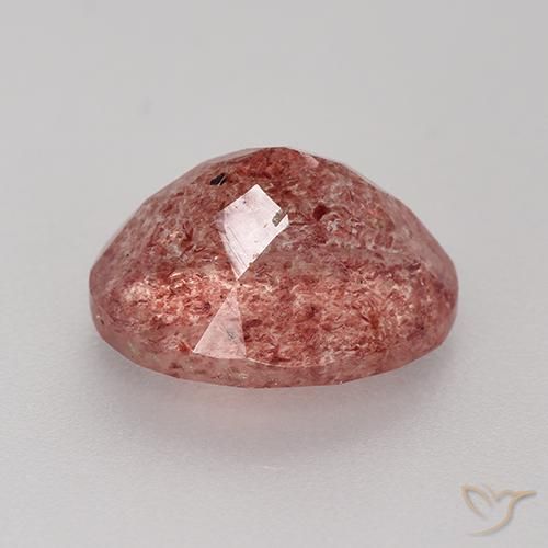 Cuarzo Fresa Rosado palo de rosa natural de 3.78 ct, Corte Óvalo, Translúcido