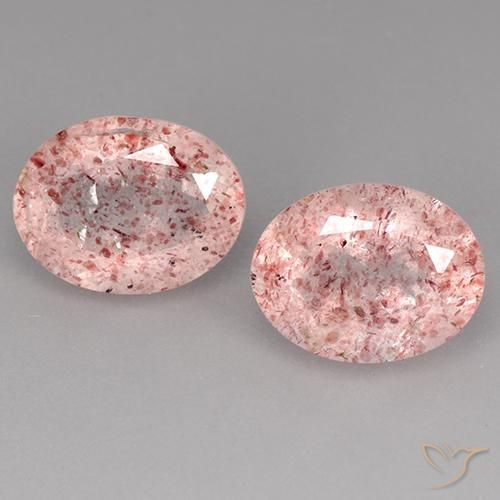 3.62ctw Natural Rosado claro cuarzo fresa, Ovalada, Transparente