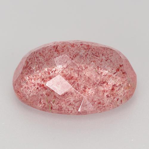 Cuarzo fresa rosa natural de 8,98 ct, corte óvalo, translúcido