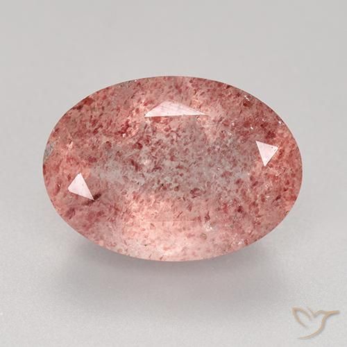 5.77ct Natural Rosado claro cuarzo fresa, Ovalada, Translúcido