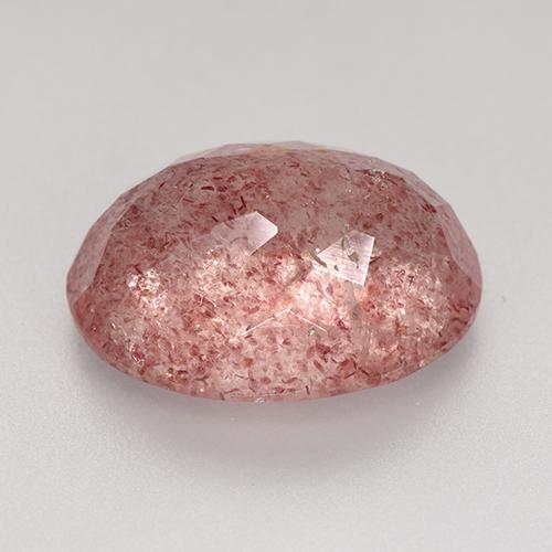 Cuarzo fresa rosa natural de 9,33 ct, corte óvalo, translúcido