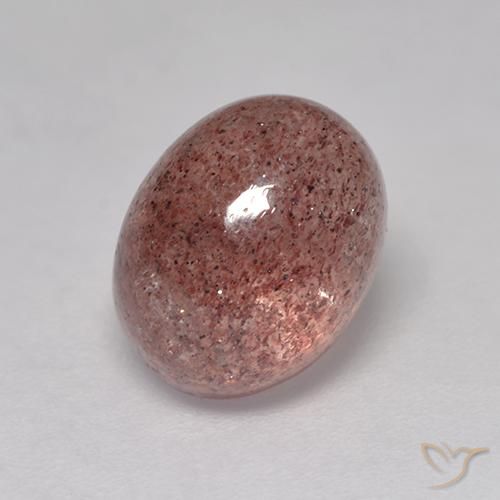 Cuarzo fresa Rosa rosado natural de 3.19 ct, Ovalada, Translúcido