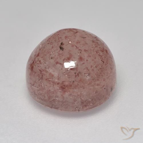 Cuarzo fresa Rosado claro natural de 5.93 ct, Redondo, Translúcido