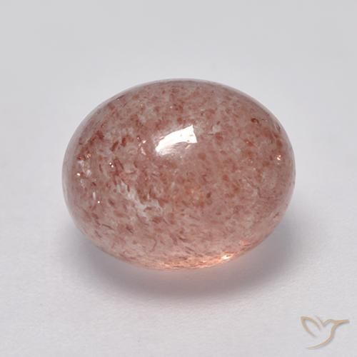 4.71ct Natural Rosado pomelo cuarzo fresa, Ovalada, Translúcido