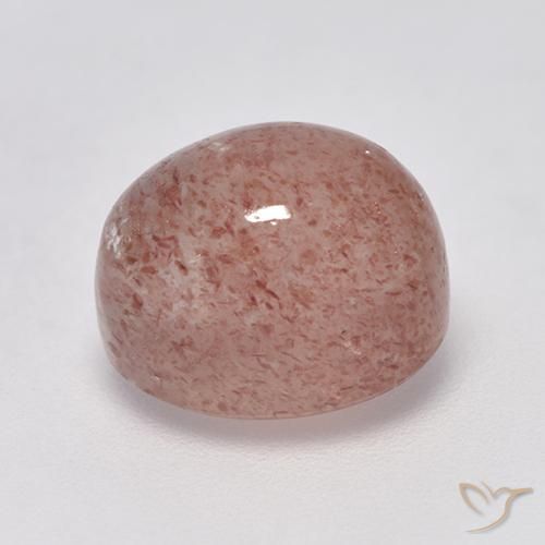 Cuarzo fresa Rosado pomelo natural de 4.71 ct, Ovalada, Translúcido
