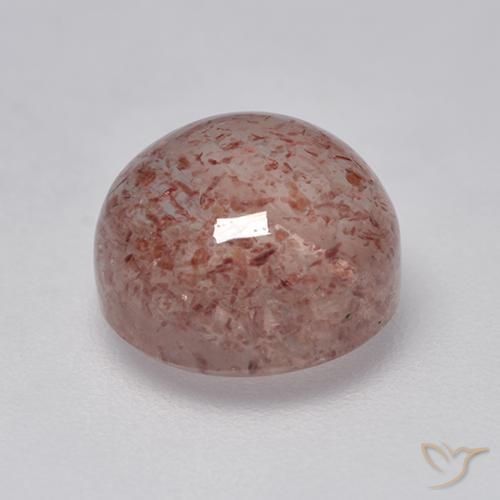 Cuarzo fresa Rosado terroso natural de 2.69 ct, Redondo, Translúcido