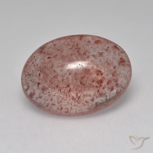 3.68ct Natural Rosa rosado cuarzo fresa, Ovalada, Translúcido
