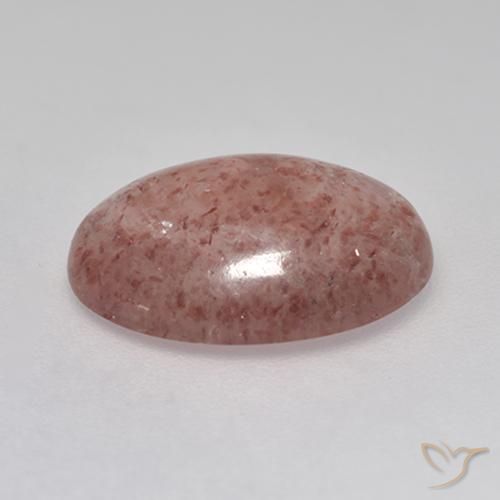 Cuarzo fresa Rosa rosado natural de 3.68 ct, Ovalada, Translúcido