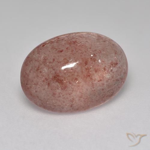 5.05ct Natural Rosado oscuro medio cuarzo fresa, Ovalada, Translúcido