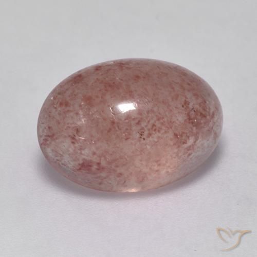 4.54ct Natural Rosado terroso cuarzo fresa, Ovalada, Translúcido