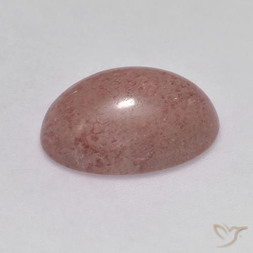 Cuarzo fresa Rosado terroso natural de 4.54 ct, Ovalada, Translúcido