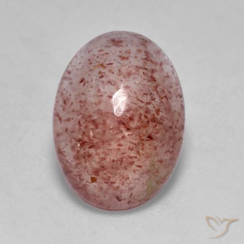 Cuarzo fresa Rosa rosado natural de 4.55 ct, Ovalada, Translúcido