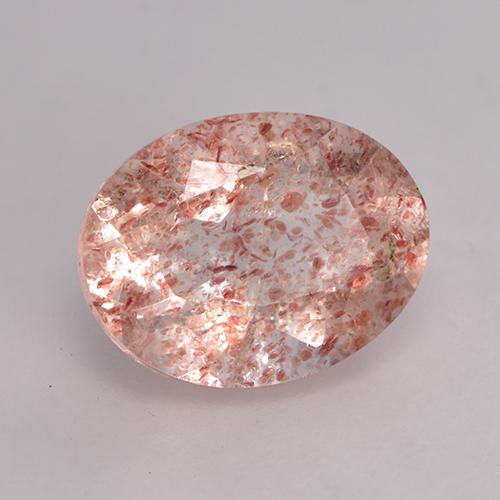 Cuarzo Fresa Rosado claro natural de 1.70 ct, Corte Óvalo, Transparente