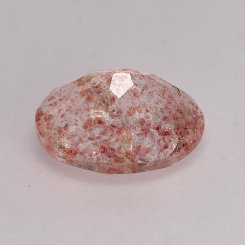 Cuarzo Fresa Rosado claro natural de 1.70 ct, Corte Óvalo, Transparente