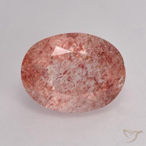 1.94ct Natural Rosa rosado cuarzo fresa, Ovalada, Translúcido