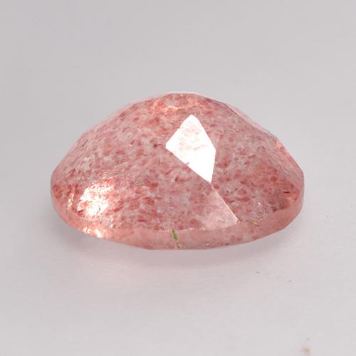 Cuarzo Fresa Rosado terroso natural de 1.98 ct, Corte Óvalo, Translúcido