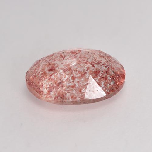 Cuarzo Fresa Rosado medio natural de 1.68 ct, Corte Óvalo, Translúcido