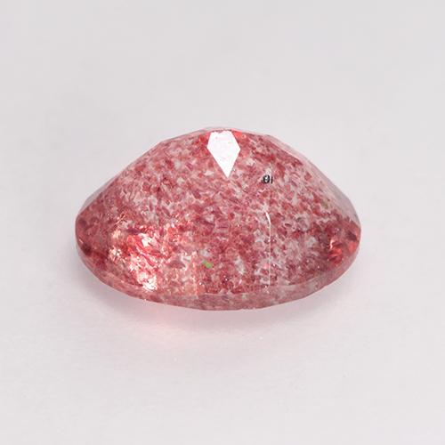 Cuarzo Fresa Rosado medio natural de 1.77 ct, Corte Óvalo, Translúcido